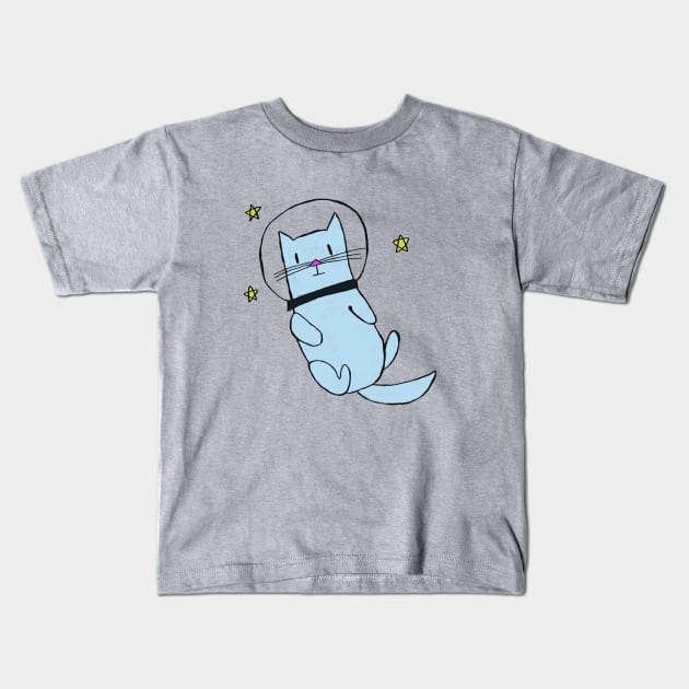 SPACE CAT Kids T-Shirt by ktludwig